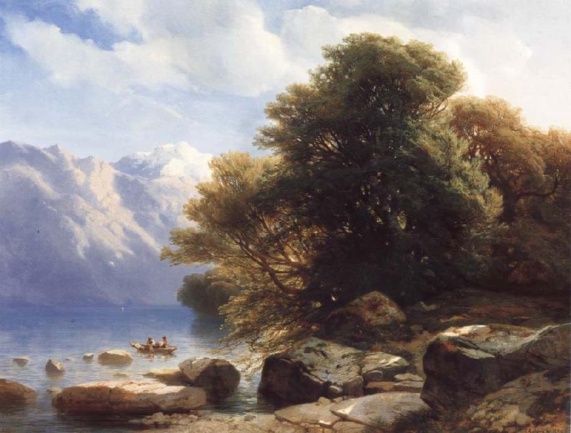 Alexandre Calame THe Lake of Thun oil painting picture